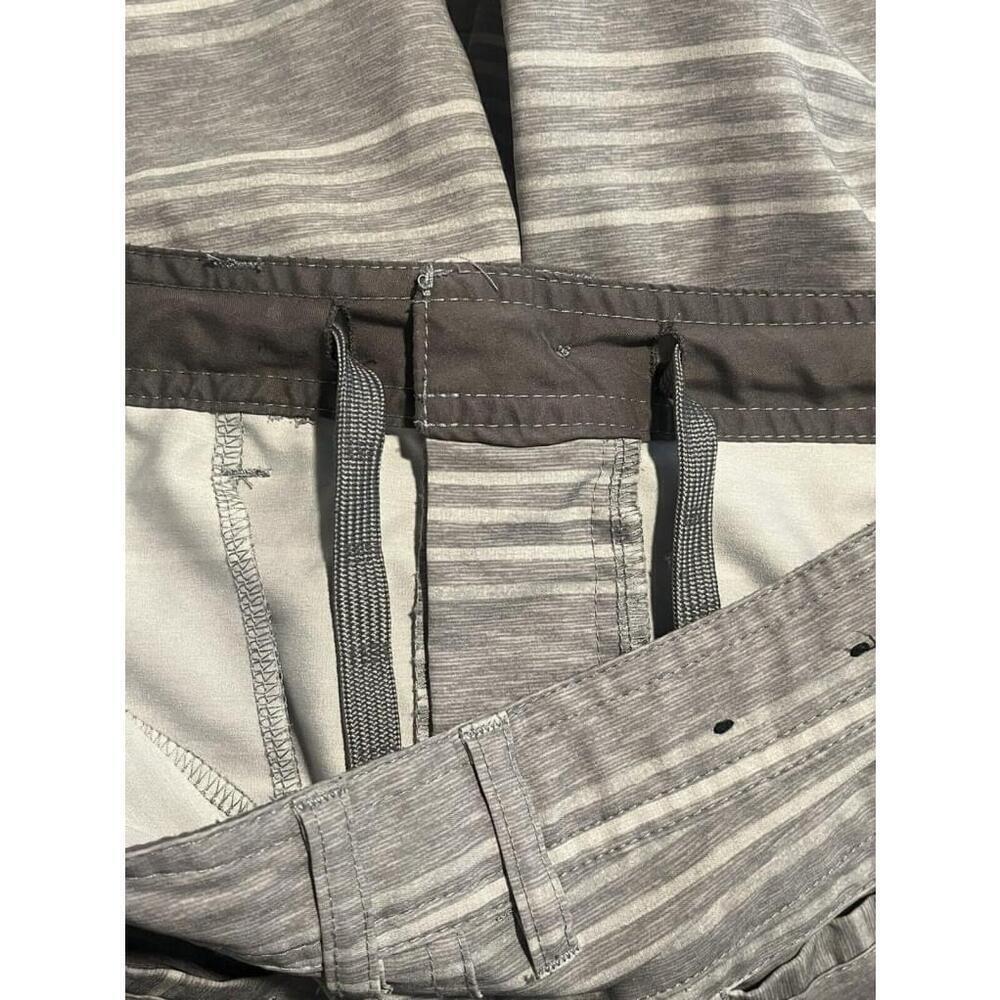 Micros Board Shorts Boys Size 18 Large Gray Striped Swim Trunks - Picture 6 of 10